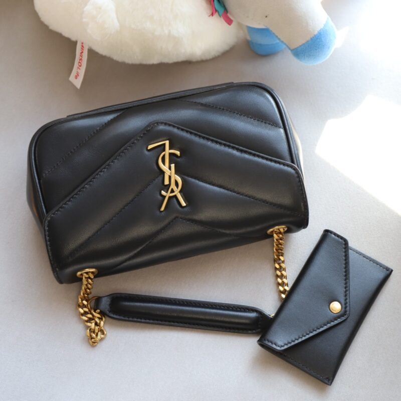 Ysl loulou mini in lambskin Black - Image 4