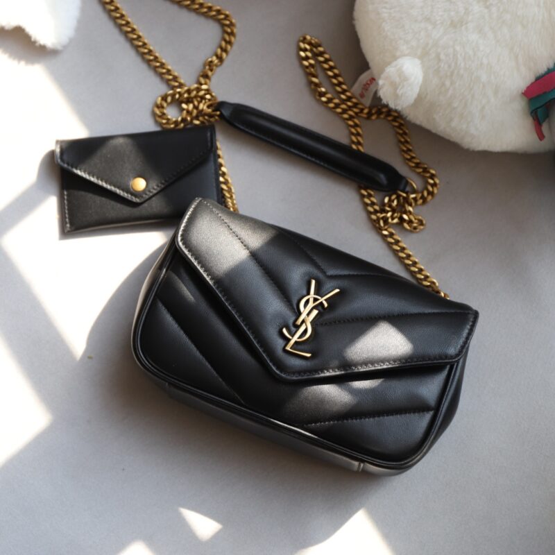 Ysl loulou mini in lambskin Black - Image 5