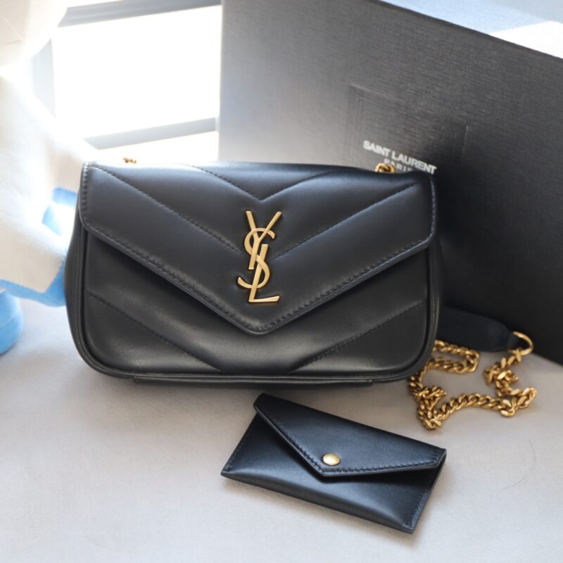 Ysl loulou mini in lambskin Black - Image 8