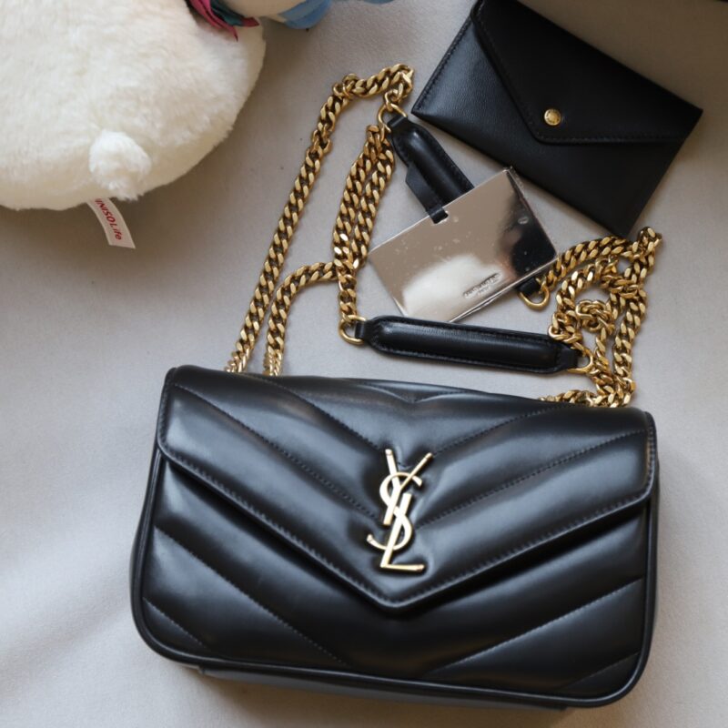 Ysl loulou small in matelassé lambskin Black - Image 3