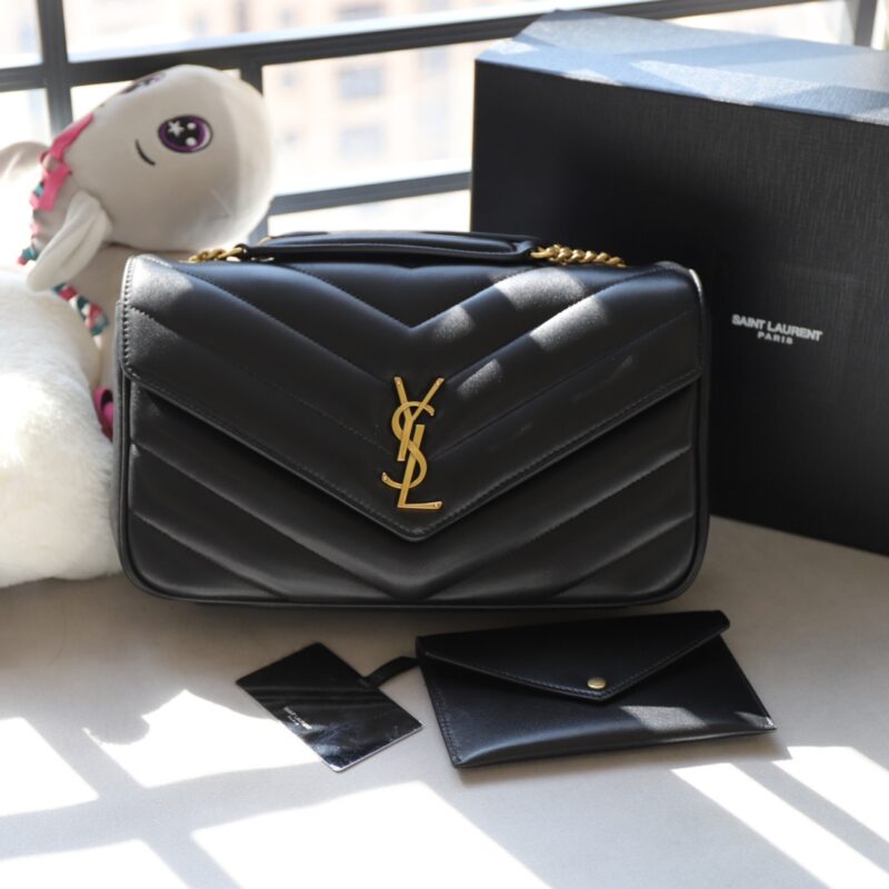 Ysl loulou medium in matelassé lambskin Black - Image 6